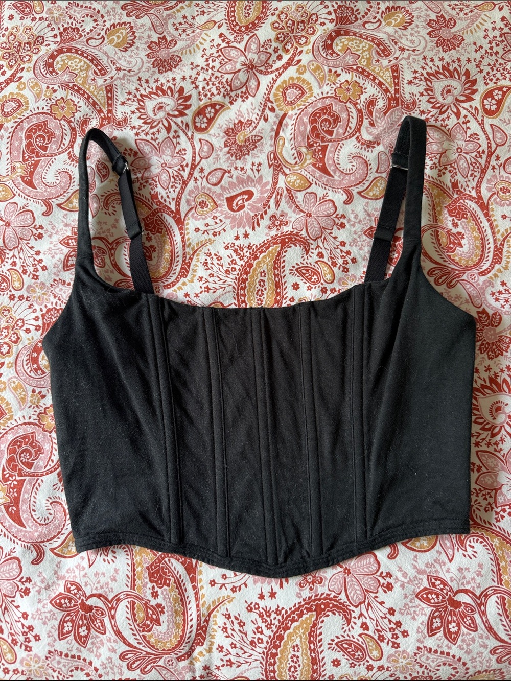 SKIMS Black Corset Tank
